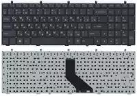 Клавиатура для ноутбука DNS 0170720 Clevo W350 w370, черная (плоский ENTER)