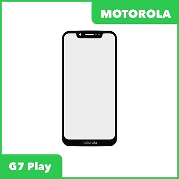 Стекло + OCA пленка для переклейки Motorola G7 Play, черный