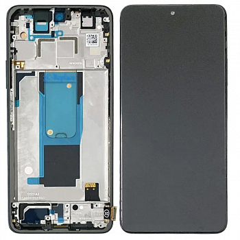 Дисплей Xiaomi Redmi Note 11 Pro Plus 5G (21091116UG) в рамке (черный) ориг 100% AMOLED