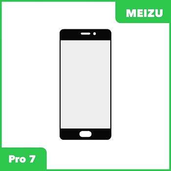 Стекло + OCA пленка для переклейки Meizu Pro 7, черный